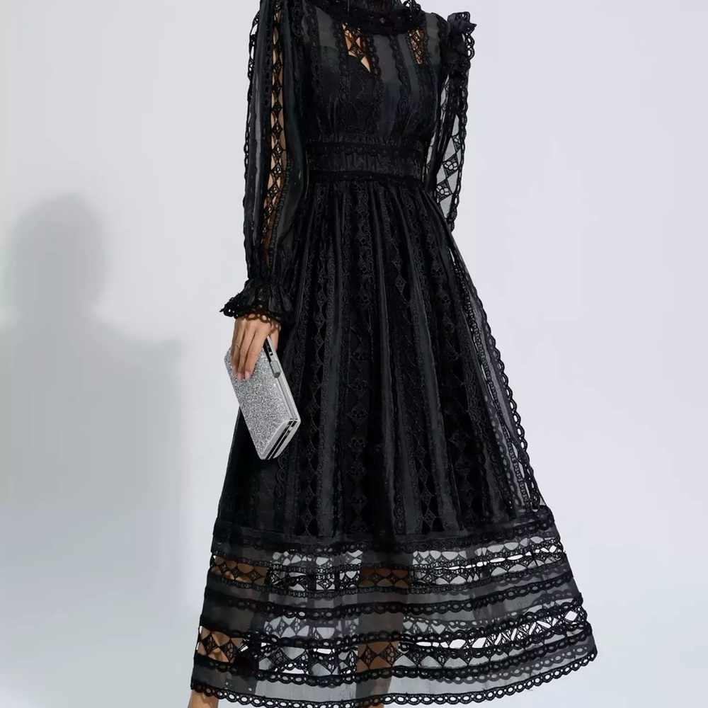 Elegant Black Lace Dress